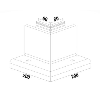 Inside Corner - Model 2010 CAD Drawing